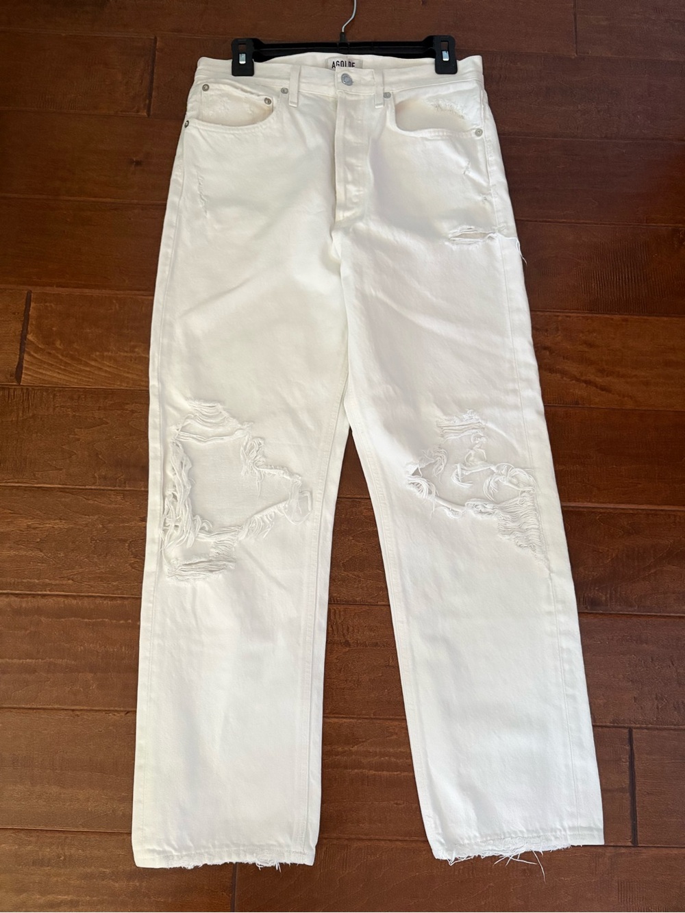 White Agolde Distressed Women’s Jeans, size 28